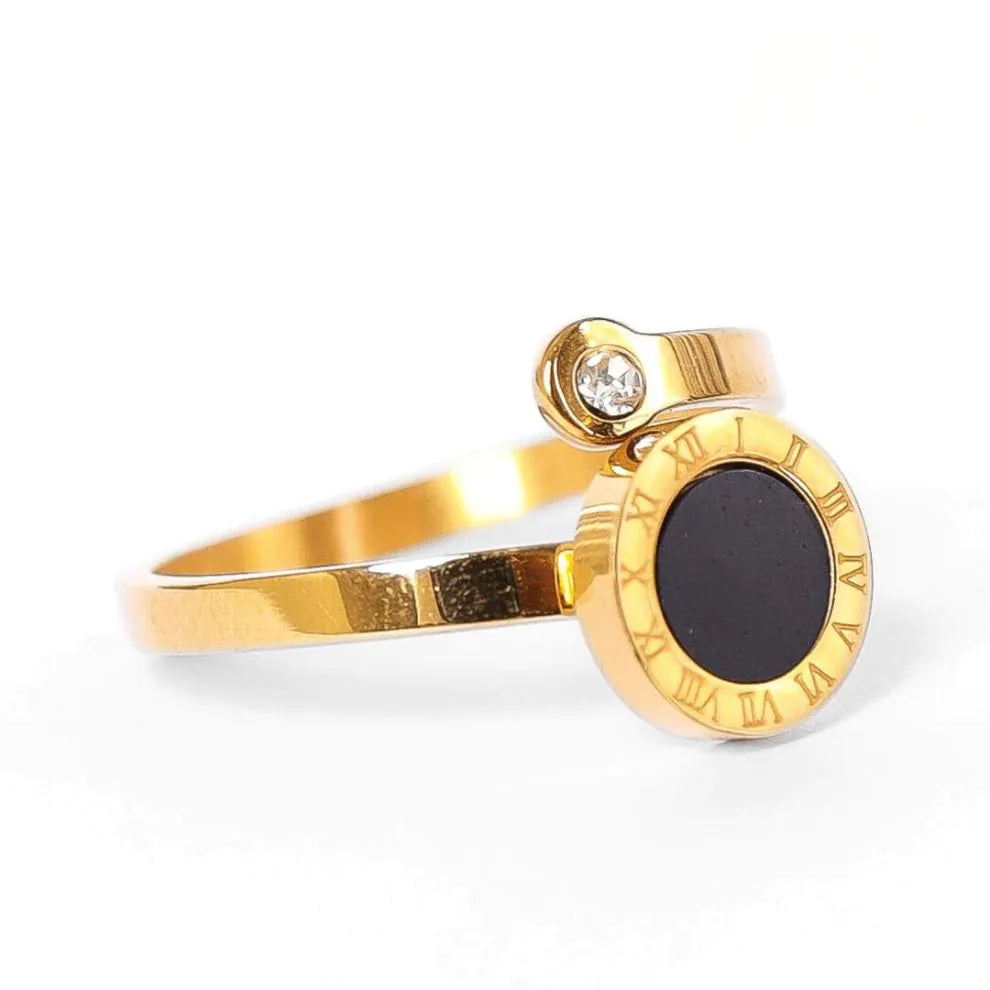 Anel 2 Pontas Banhado a Ouro 18K