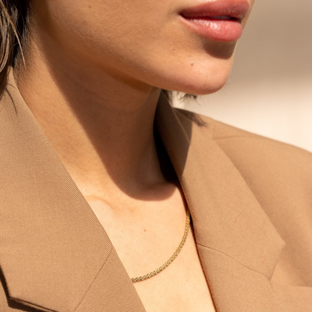 Colar Champanhe Banhado a Ouro 18K