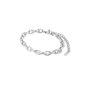 Pulseira Corrente Oval Prata