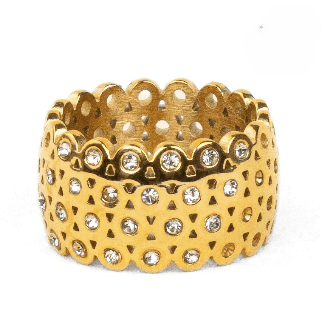 Anel Largo com Zircônia