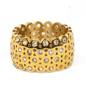 Anel Largo com Zircônia