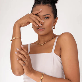 Anel 4 Pontas Banhado Ouro 18k