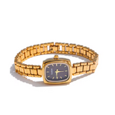 Relógio Fashion Black À Prova D 'Água Banhado a Ouro 18K