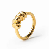 Anel Arame Farpado Banhado a Ouro 18K