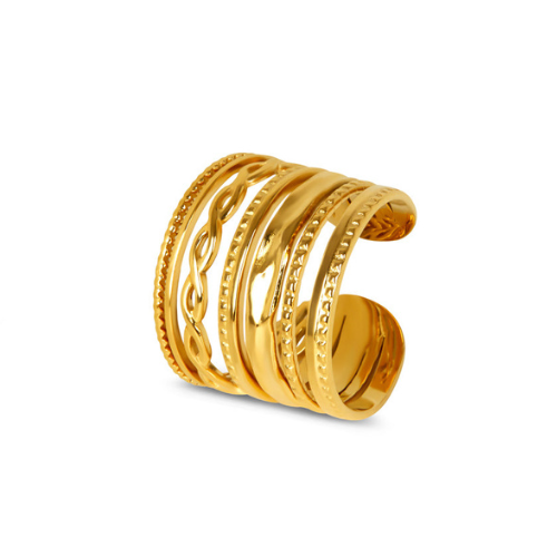 Anel Mônaco Banhado a Ouro 18k