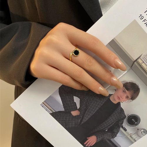 Anel 2 Pontas Banhado a Ouro 18K