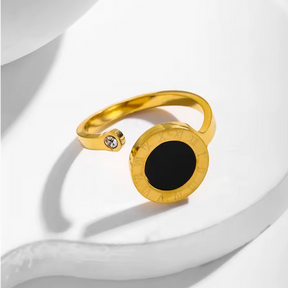 Anel 2 Pontas Banhado a Ouro 18K