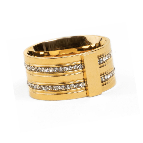 Anel Florence Banhado a Ouro 18K