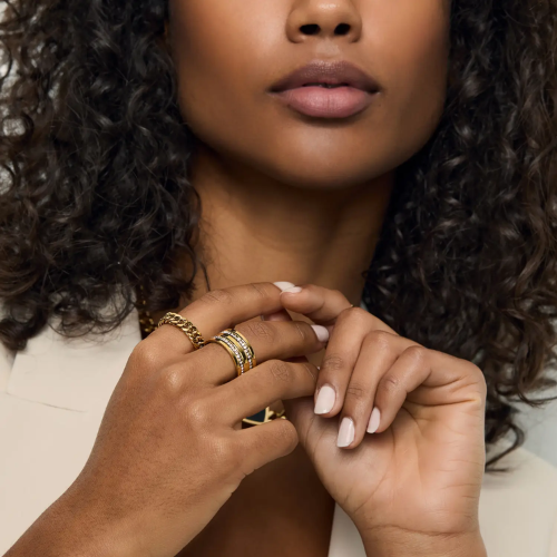 Anel Florence Banhado a Ouro 18K