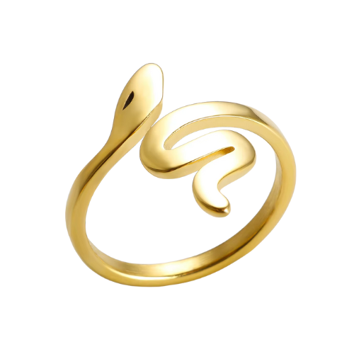 Anel Cobra Banhado a Ouro 18k