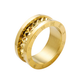 Anel Coliseu Banhado a Ouro 18K