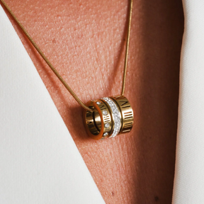 Colar Pingente Roman Banhado a Ouro 18k