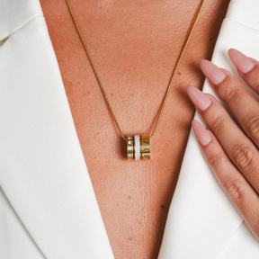 Colar Pingente Roman Banhado a Ouro 18k