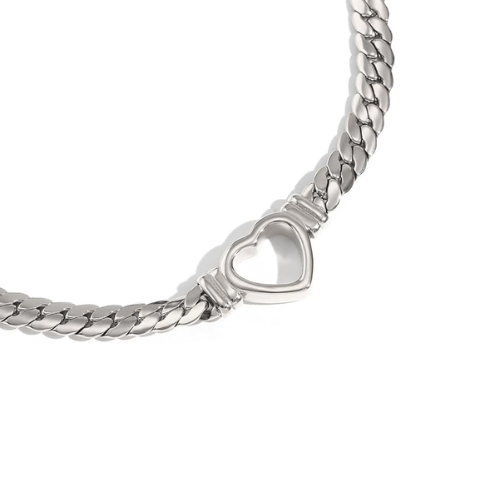 Colar Pingente Coração Prata