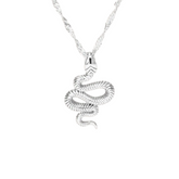 Colar Pingente Cobra Prata