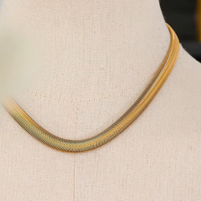 Colar Malha Grossa Banhado a Ouro 18k