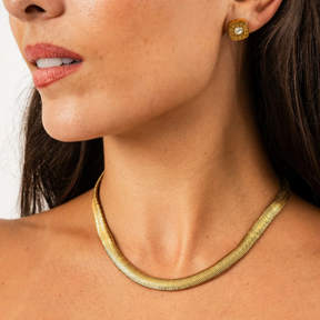 Colar Malha Grossa Banhado a Ouro 18k