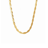 Colar Trançado 2 Camadas Banhado a Ouro 18k