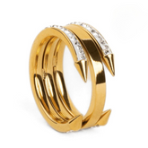 Anel 4 Pontas Banhado Ouro 18k