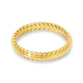Anel de Folhas Entrelaçadas Banhado a Ouro 18K
