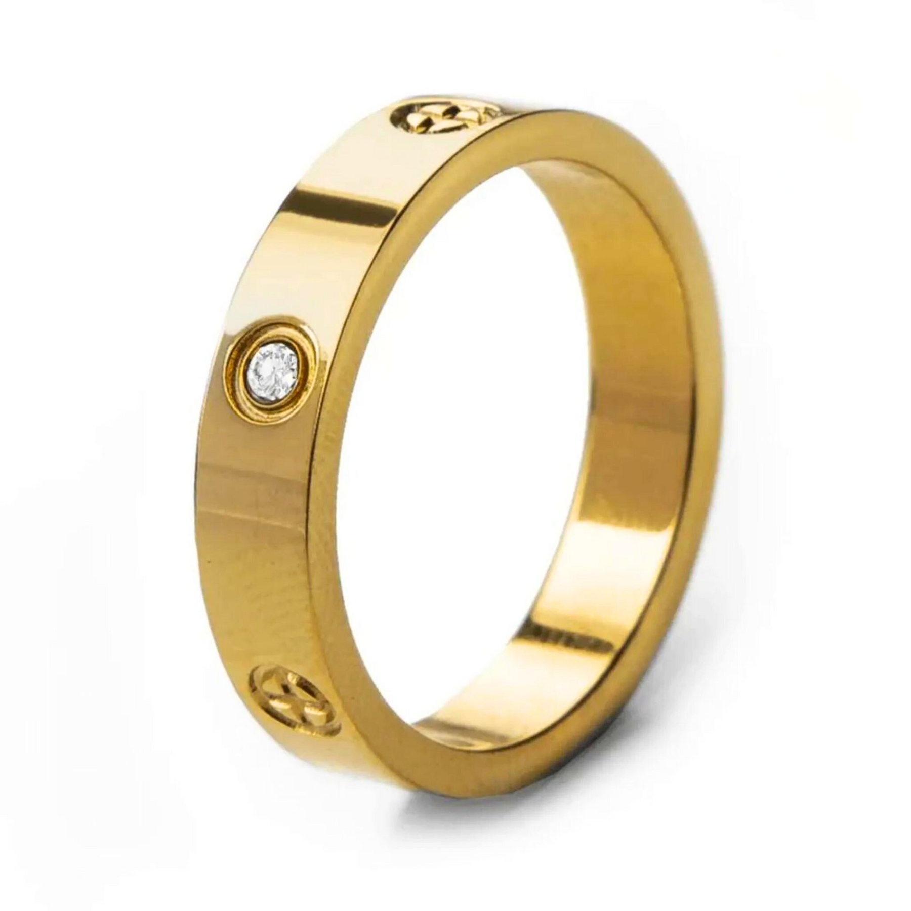 Anel Malta Com Pedras de Zircônia