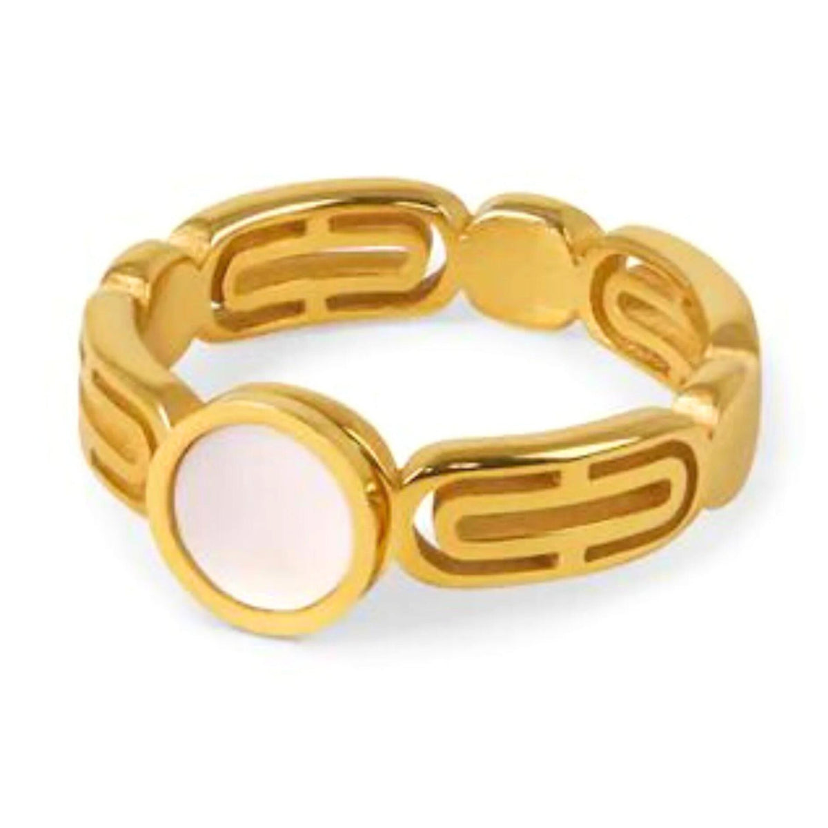 Anel Minimalista Athena Banhado a Ouro 18k