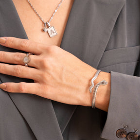 Bracelete Cobra Prata