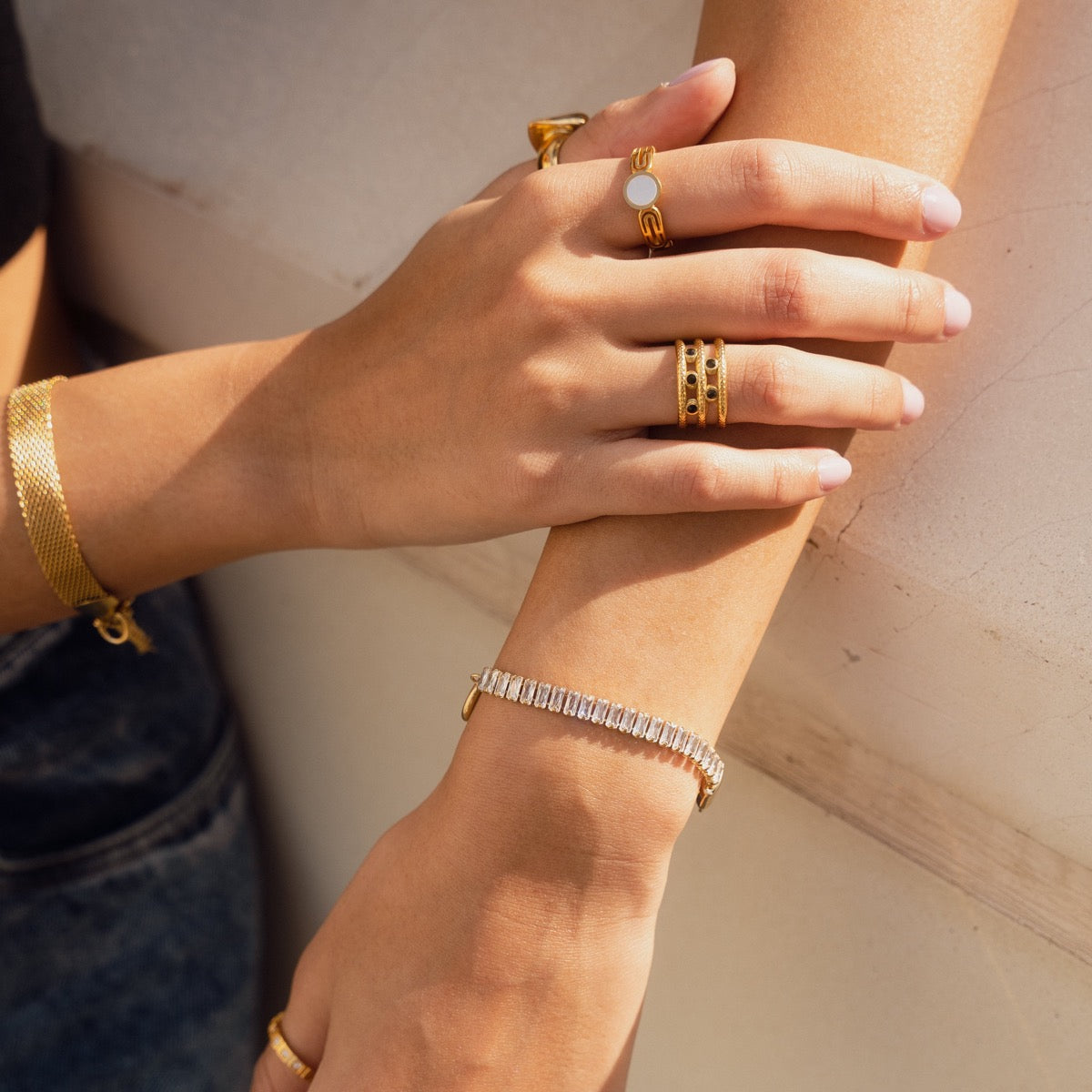 Pulseira Zircônia com Pingente Cadeado