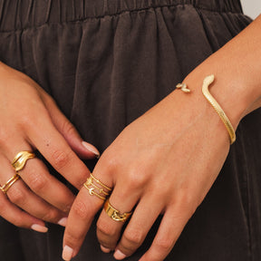 Bracelete Cobra Banhado a Ouro 18k