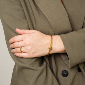 Anel Irregular Ajustável Banhado a Ouro 18K