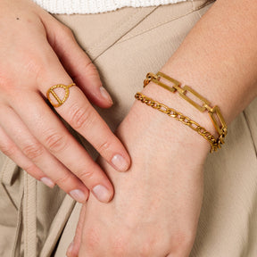 Pulseira Cubana Banhado a Ouro 18k