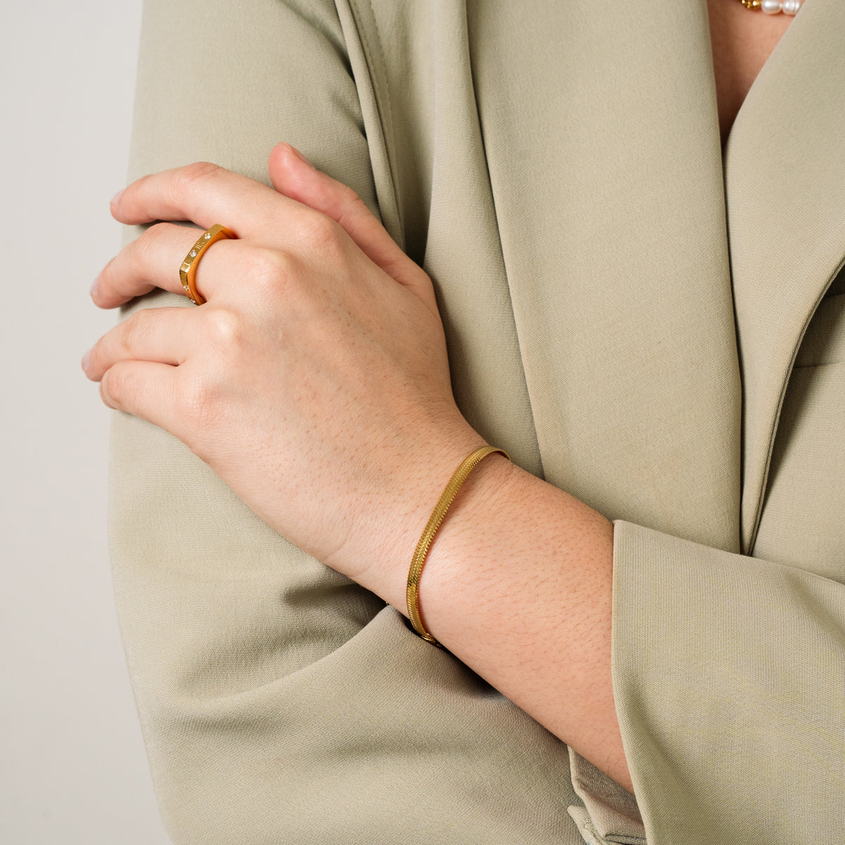 Pulseira de Malha Banhado a Ouro 18k