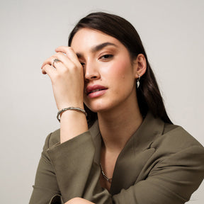 Bracelete Bambu Prata