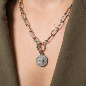 Colar Pingente Moeda 10 Centavos EUA