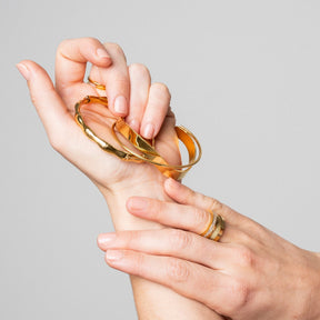 Bracelete Bambu Banhado a Ouro 18k