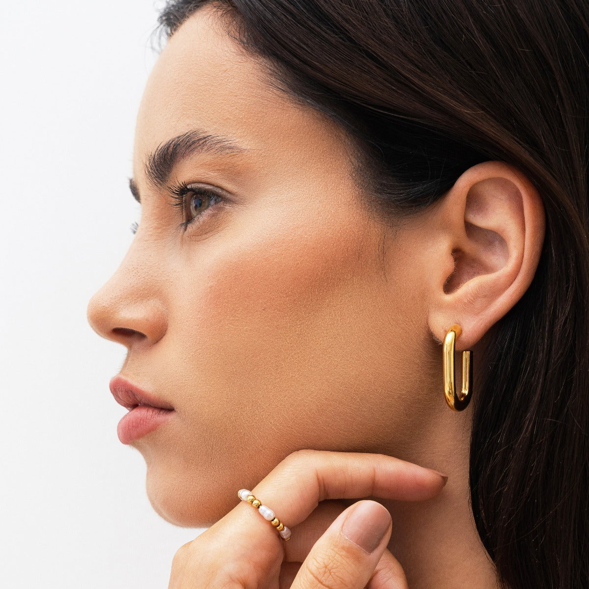 Anel Bali com Pérolas Banhado a Ouro 18K