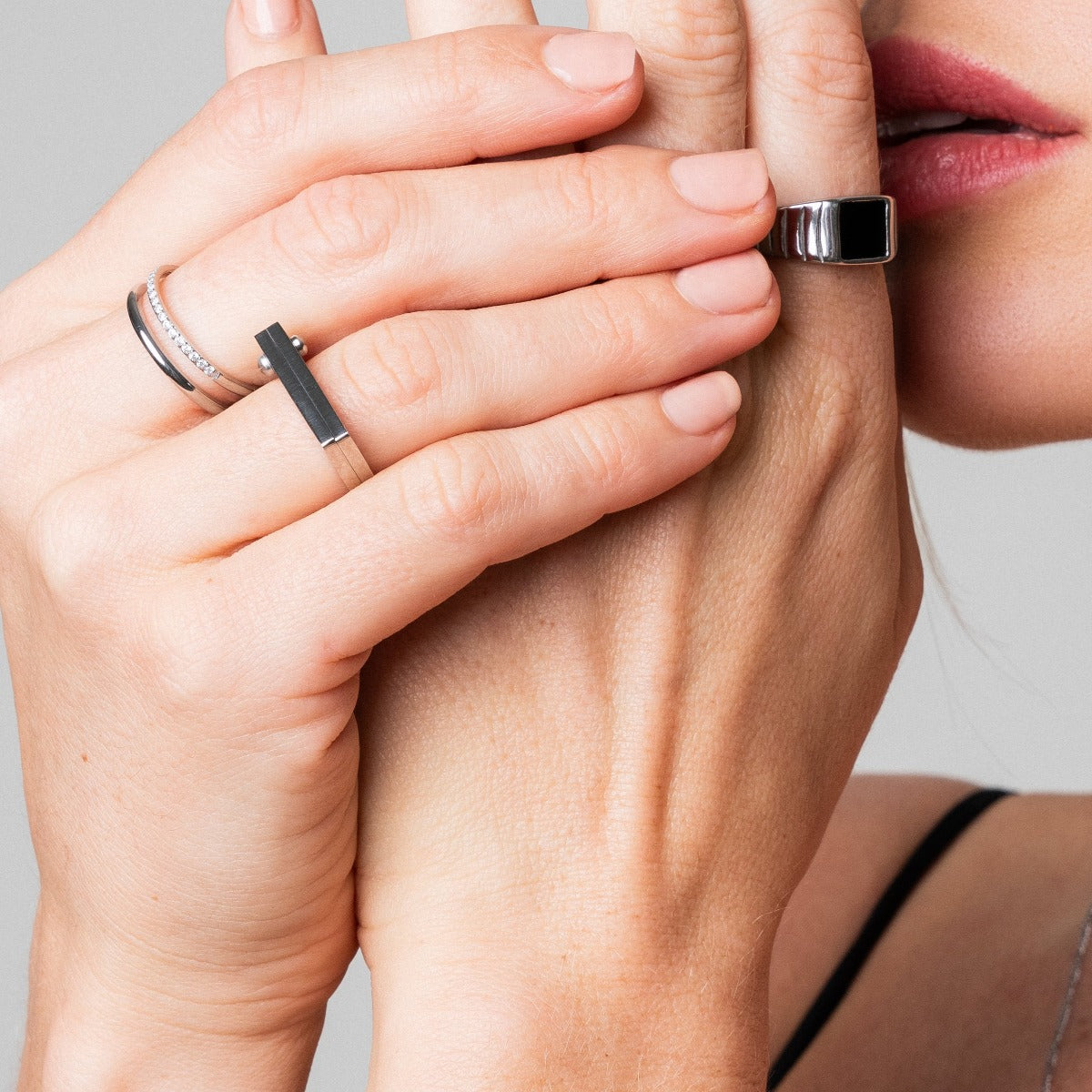 Anel Base Reta Prata