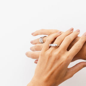 Anel Luma com Zircônia Prata