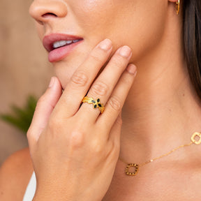 Anel Ibiza Ajustável Banhado a Ouro 18K