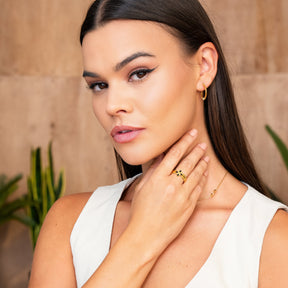 Anel Ibiza Ajustável Banhado a Ouro 18K