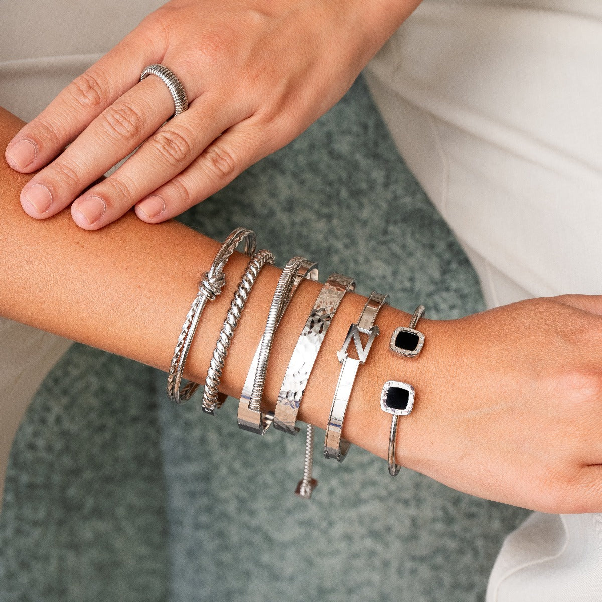 Pulseira Nó Torcido Prata