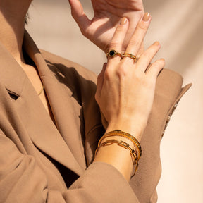 Pulseira Geométrica Banhado a Ouro 18k