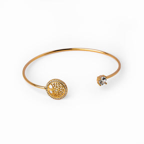 Bracelete Arvore de Vida Banhado a Ouro 18K