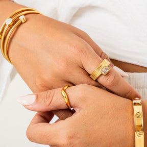 Anel Capri Banhado em Ouro 18k