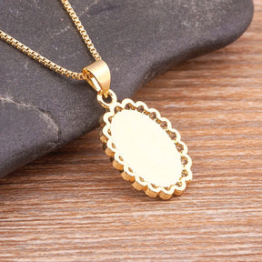 Colar Pingente Virgem Maria com Zircônia