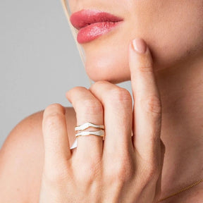 Anel Mármore Ajustável 18k