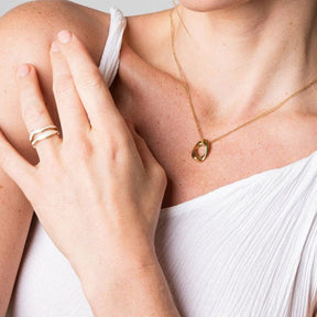 Anel Mármore Ajustável 18k