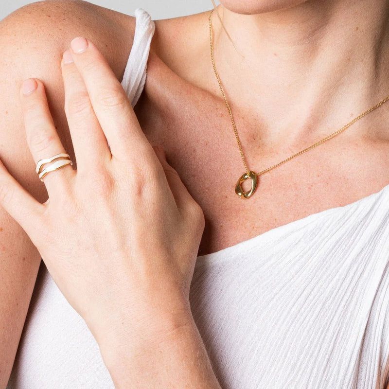 Anel Mármore Ajustável 18k